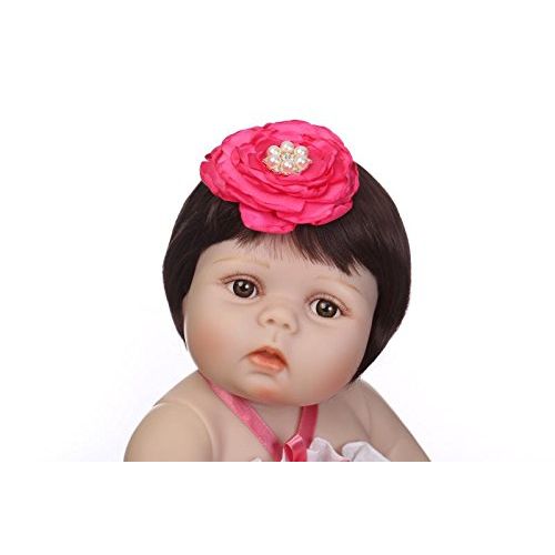  Binxing Toys npkdoll Reborn Toddler Dolls 22 inches Realistic Looking Drake Vinyl Newborn Toys 56cm Waterproof Lovey Anatomically Correct Girl with Bottle Pacifier Dummy for Kids Age 2+
