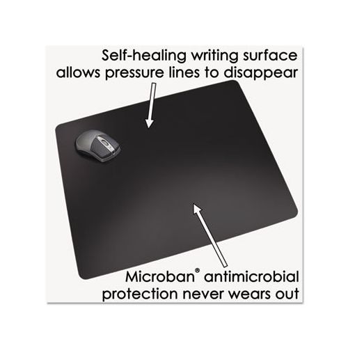  Artistic Rhinolin II Desk Pad with Microban, 24 x 17, Black
