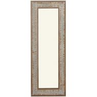 Deco 79 98138 Rectangular Metal Wall Mirror, 72 x 26, Brown/Gray