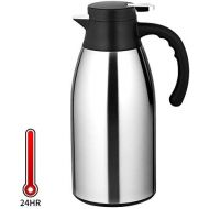 [아마존베스트]Velaze Edelstahl Thermoskanne, 304 Isolierkanne mit 12 Stunden Warmespeicherung  doppelwandige Vakuum Tee und Kaffee Isolationstopf  2.1L