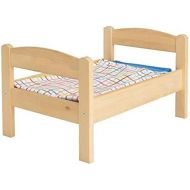 IKEA Duktig Doll Bed with Bedlinen Set, Pine, Multicolor