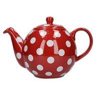 London Pottery Globe teapot 4 cup, red with white spots 17267450