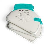 NANOBEEBEE nanobebe 100 Breastmilk Storage Bags Refill Pack  Fast, Even Thawing & Warming  Breastfeeding Supplies Lay Flat to Save Space & Track Pumping  Breastmilk Bags for Freezer or Fri