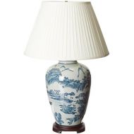 ORIENTAL FURNITURE Oriental Furniture 29 Blue and White Chinese Landscape Lamp