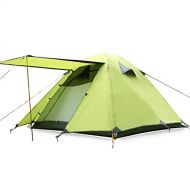 DULPLAY 4-Personen Zelt, Wasserabweisend Kuppel Zelt Fuer Camping Mit Herausnehmbaren Portable Double-Layer Mit Tragebag Fuer Outdoor-Familie
