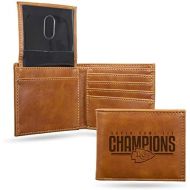 Rico Industries NFL Kansas City Chiefs Super Bowl LIV Champions Laser Engraved Billfold Wallet, Brown