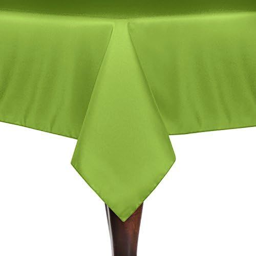  Ultimate Textile -5 Pack- 72 x 108-Inch Rectangular Polyester Linen Tablecloth, Lime Green