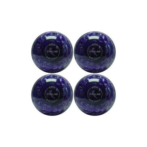  BuyBocceBalls EPCO Candlepin Bowling Ball- Starline - Purple & Pearl - 4 Balls