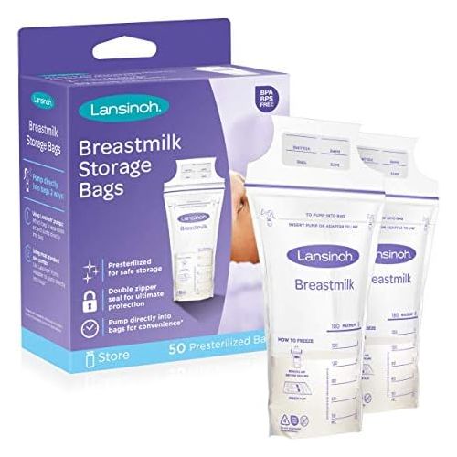 란시노 Lansinoh Breastmilk Storage Bags, 50 count