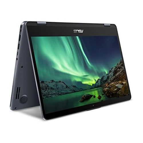아수스 Asus ASUS TP410UA-IB72T Vivo Book Flip 14 Thin and Light 2-in-1 FHD Touchscreen Laptop, Intel Core i7 CPU, 16GB RAM, 256 SSD, Windows 10 Home, Star Grey