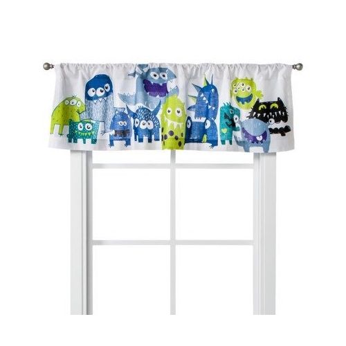  Circo Monster Party High Quality Twin Quilt Set + 2 Window Valances