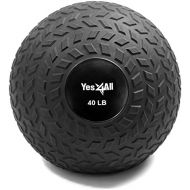 [아마존 핫딜] [아마존핫딜]Yes4All Slam Ball Medicine Ball - Easy Grip Textured Surface and Ultra Durable Rubber Shell - Weight Available 10, 15, 20, 25, 30, 40 lbs