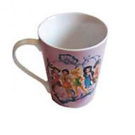 10 oz Disney Fairies Mug - V shape Porcelain Tinker Bell & Friends Cup with handle