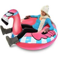 [아마존베스트]GoFloats Winter Snow Tube - Inflatable Sled for Kids and Adults (Choose from Unicorn, Ice Dragon, Polar Bear, Penguin, Flamingo)