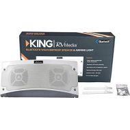 KING RVM1000 Bluetooth Outdoor Speaker with White LED Light - White
