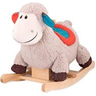 [아마존베스트]B. toys by Battat  Loopsy Wooden Rocking Sheep  Rodeo Rocker  Bpa Free Plush Ride On Sheep Rocking Horse for Toddlers & Babies 18M+, Multicolor