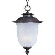 Maxim Lighting Maxim 55199FCCH Cambria LED 1-Light Outdoor Hanging Lantern, Chocolate Finish, Frost Crackle Glass, LED Bulb , 4W Max., Dry Safety Rating, 2700K Color Temp, Standard Dimmable, Glas