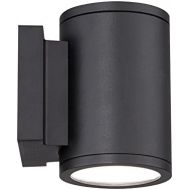 WAC Lighting WS-W2605-BK Tube LED Outdoor Wall Light Fixture, Dark Sky Friendly Single Light, 3000K, Black