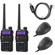 BaoFeng BAOFENG 2 Pack Uv-5Rtp Tri-Power 841W Two-Way Radio Transceiver (Uv-5R Upgraded Version with Tri-Power), Dual Band 136-174400-520MHz True 8W High Power + 1 Programming Cable + 2