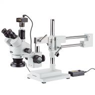 AmScope 3.5X-90X Trinocular Stereo Microscope with 4-Zone 144-LED Ring Light + 10MP Camera
