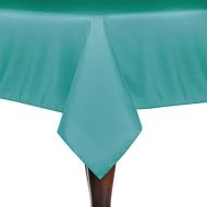 Ultimate Textile -5 Pack- 90 x 90-Inch Square Polyester Linen Tablecloth, Turquoise Blue