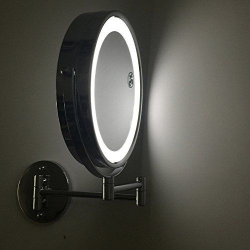  THlighting 8.5 mirrors for wall Lighted Wall Makeup Mirror vanity mirror with 5x Magnification,dual mirrors for wall decorr (8.5)