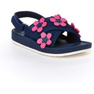 Carter%27s carters Girls Felicia Flower Embellished Sandal with Adjustable Strap, Navy, 4 M US Toddler
