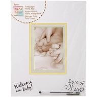 Darice Baby Shower Autograph Mat, 4 by 6, Pastel Inset (1405-049)