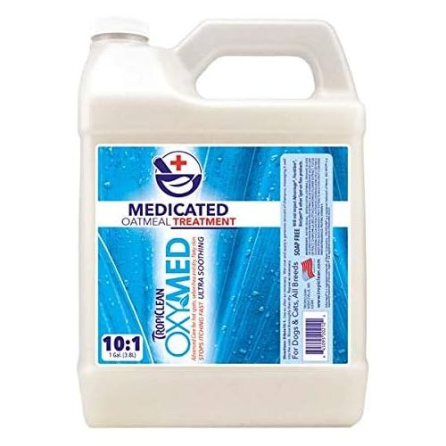  TropiClean Oxymed Soothing Medicated Dog Oatmeal Treatment for A Shiny Healthy Coat(One Gallon)