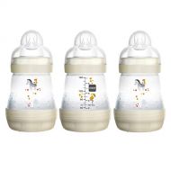 [아마존 핫딜]  [아마존핫딜]MAM Baby Bottles for Breastfed Babies, MAM Bottles Anti Colic, White, 5 Ounces, 3-Count