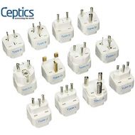 [아마존베스트]Ceptics 12Pcs International Travel Worldwide Grounded Universal Plug Adapter Set - Charge Your Devices from Anywhere in The World