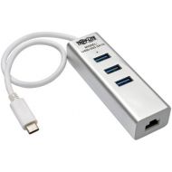 Tripp Lite U460-003-3A1G Portable USB 3.1 Gen 1 Gigabit Ethernet Adapter with 3-Port Hub - Network adapter - USB Type-C - Gigabit Ethernet + USB 3.1 x 3
