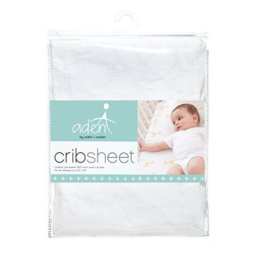  Aden aden by aden + anais Classic Crib Sheet, 100% Cotton Muslin, Super Soft, Breathable, Tailored Snug Fit,...