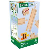 BRIO World - 33394 Starter Track Pack | 13Piece Wooden Train Tracks For Kids Ages 3 & Up
