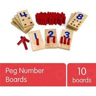 [아마존베스트]Excellerations 2.5 X 5 inches, Peg Number Boards Wooden, Counting Teaching Toy, Educational Toy, Preschool, Kids Toys
