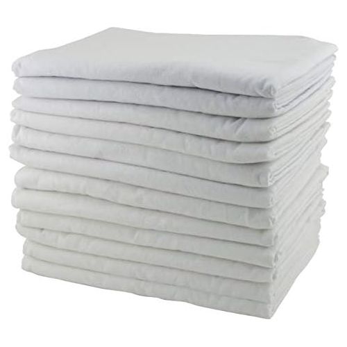 ECR4Kids Daycare Cot Rest Time Blanket for Kids, White (12-Pack)