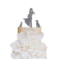 Personalized Cake Toppers Bride and Groom With Dogs Wedding Cake Toppers Wedding Decoration Acrylic Cake Topper for Special Events