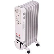 COSTWAY Oil Filled Radiator Heater, 1500W Portable Heater with 3 Heat Settings, 360-Degree Swivel Casters, Adjustable Thermostat, Overheat & Tip-Over Protection, Electric Space Hea