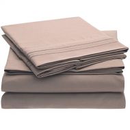 Sweet Sheets Bed Sheet Set - 1800 Double Brushed Microfiber Bedding - 3 Piece (Twin XL, Tan)