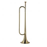 Vbestlife Brass Trumpet, Trumpet Bb B Flat Gold Lacquer Rose Brass, Cavalry Trumpet for School Band Students Beginner Musical Instrument Trumpet
