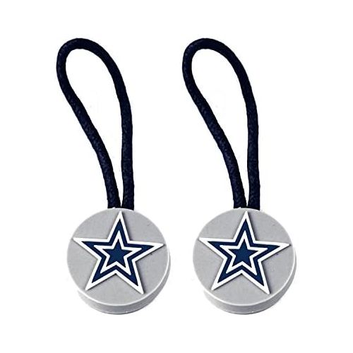  Aminco NFL Unisex NFL Sports Team Zipper Pull Charm Tag Set for Luggage and Pet ID - 2 Pack