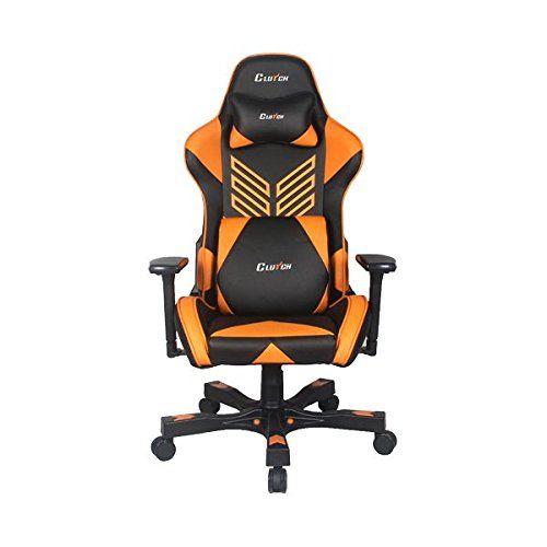  Clutch Chairz Crank Series “Onylight Edition” Worlds Best Gaming Chair (BlackOrange) Racing Bucket Seat Gaming Chairs Computer Chair eSports Chair Executive Office Chair wLumbar Support Pillow