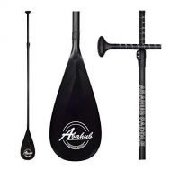 ABAHUB 3-Piece Adjustable Carbon Fiber SUP Paddle Carbon Shaft + Carrying Bag for Stand Up Paddleboard