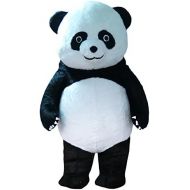 CostumeShine Inflatable Panda Bear Mascot Costume Soft Plush Costume for Adult Men & Women