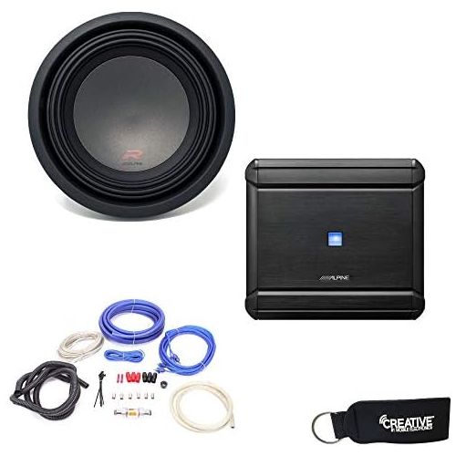  Alpine MRV-M500 Amplifier and a R-W10D4 R-Series 10-inch Dual 4 Ohm Subwoofer - Includes Wire kit