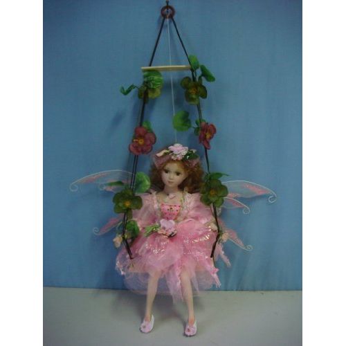  Jmisa 16 Porcelain Fairy Doll on Swing by J Misa