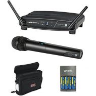 Audio-Technica ATW-1102 System 10 Digital Wireless Handheld Microphone Set with GM-1W Mobile Pack & 4-Hour Rapid Charger Kit