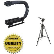 Opteka Support Kit with X-Grip Stabilizing Handle and 72 Pro Photo Tripod for Canon, Nikon, Sony, Pentax, Olympus, Panasonic Digital Cameras and Camcorders