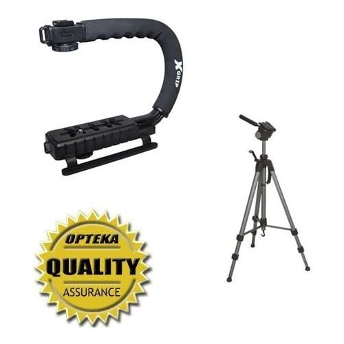  Opteka Support Kit with X-Grip Stabilizing Handle and 72 Pro Photo Tripod for Canon, Nikon, Sony, Pentax, Olympus, Panasonic Digital Cameras and Camcorders