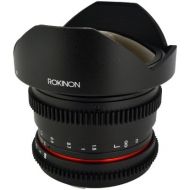 Rokinon RKHD8MV-N HD 8mm t3.8 Fisheye Lens for Nikon with De-clicked Aperture and Removable HoodWide-Angle Lens